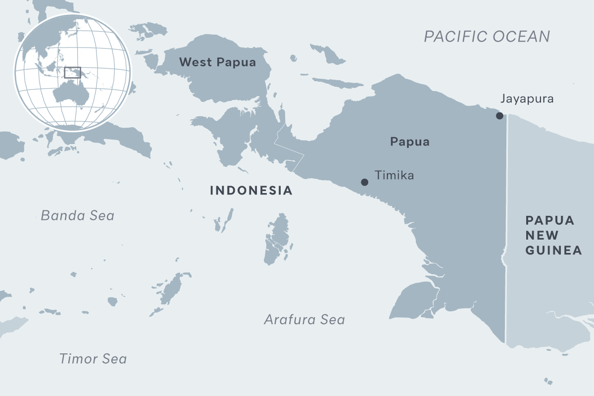 Map of the provinces of West Papua and Papua West Papua map
