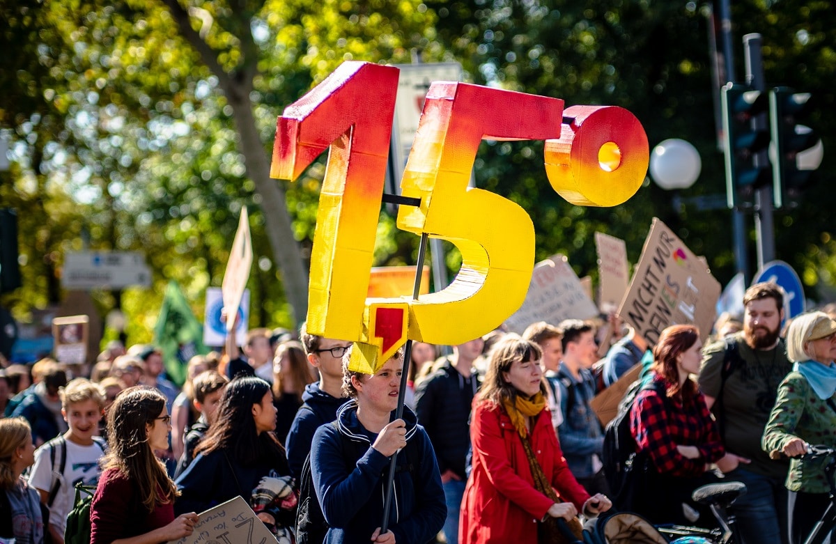 1.5 Degree climate protester Mika Baumeister/Unsplash