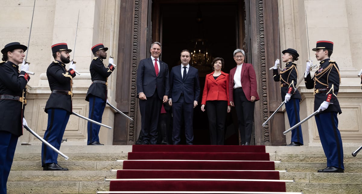 The Australia-France 2+2 meeting in Paris in January (Kym Smith/Defence Department)