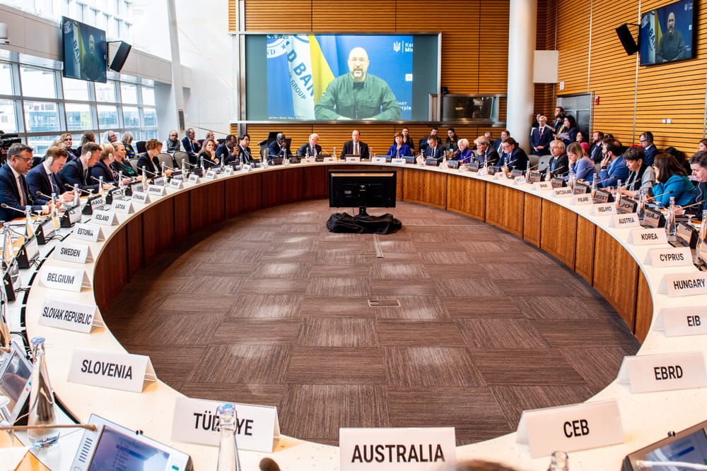 A ministerial roundtable, co-chaired by Ukraine, the World Bank and IMF on 12 October in Washington to discuss Ukraine’s financing needs (Ian Samuel Foulk/World Bank)