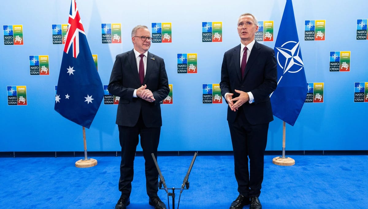 NATO Secretary General Jens Stoltenberg Anthony Albanese in 2022 (NATO/Flickr)