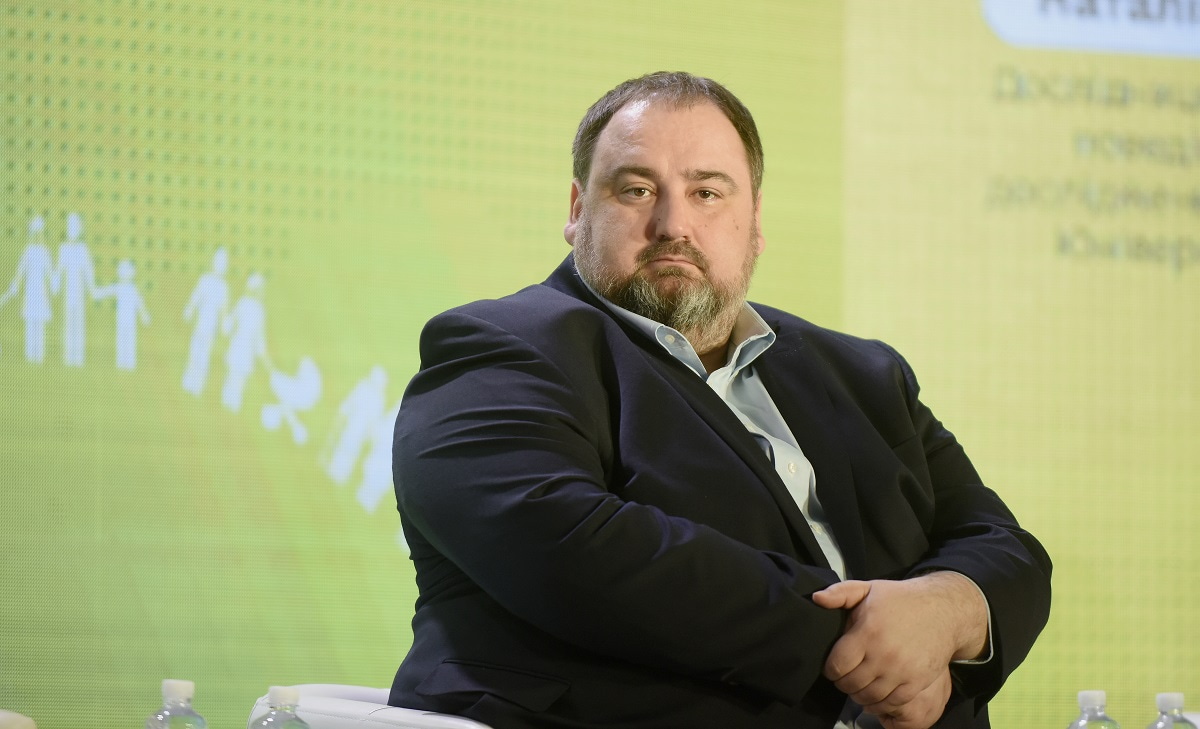 KYIV, UKRAINE - APRIL 22, 2024 - Director of the Frontier Institute Yevhen Hlibovytskyi takes part in the forum "Demographic Future of Ukraine", Kyiv. (Photo credit should read Ruslan Kaniuka / Ukrinform/Future Publishing via Getty Images)