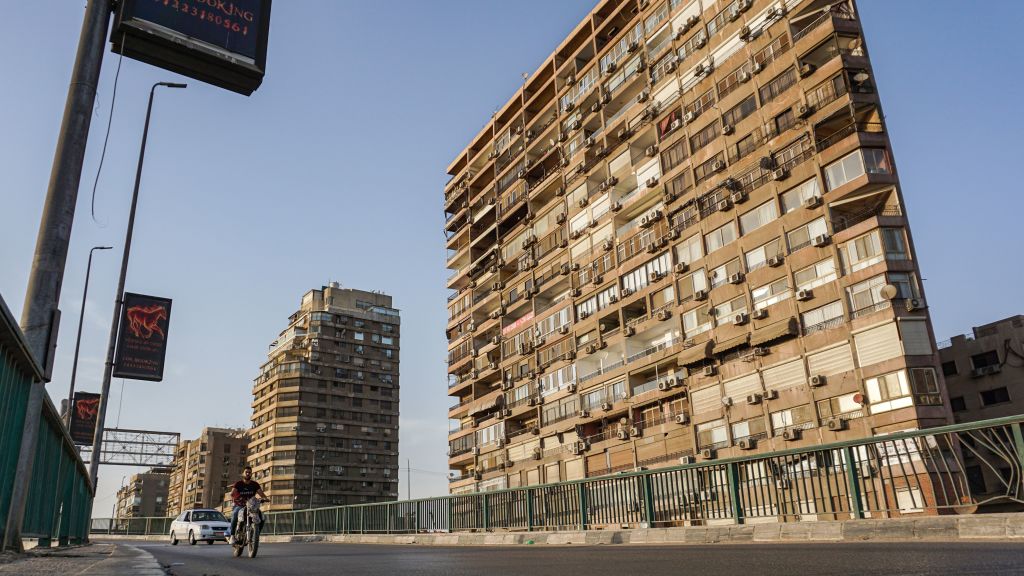 Apartment buildings in the Egyptian capital Cairo's southern district of Maadi, November 2021 (Khaled Desouki/AFP via Getty Images)