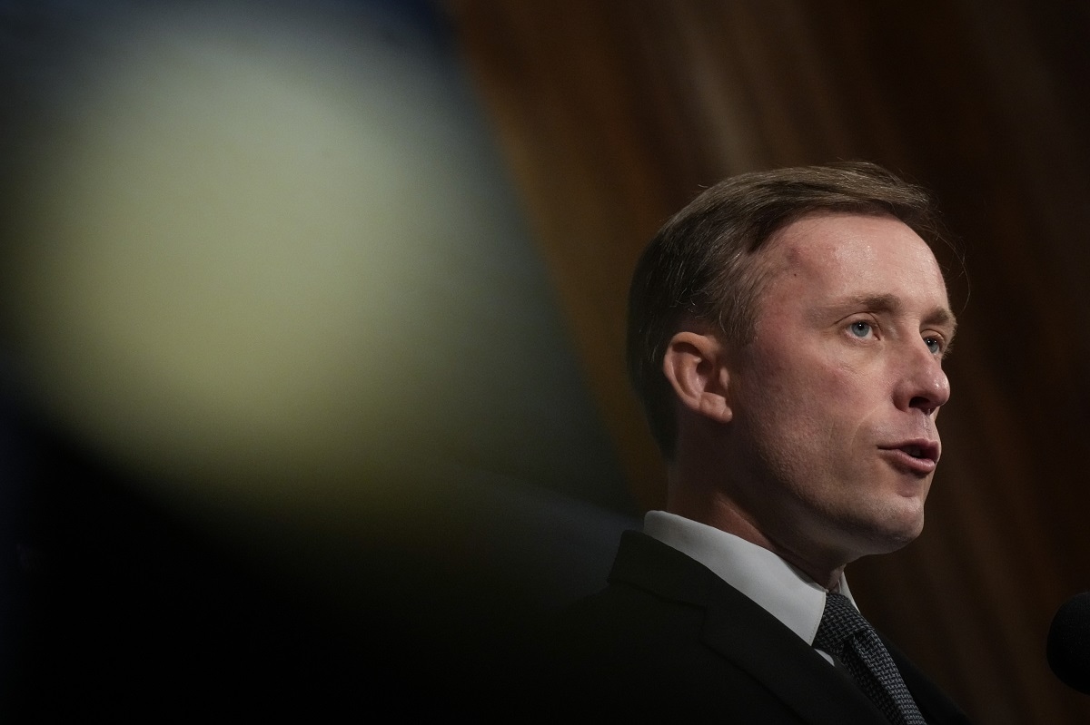 WASHINGTON, DC - JUNE 2: White House National Security Advisor Jake Sullivan speaks during the annual meeting of the Arms Control Association at the National Press Club on June 2, 2023 in Washington, DC. Sullivan spoke on a range of topics, including the Biden administration's willingness to engage with Russia on nuclear arms control after Russian President Vladimir Putin's decision to suspend the last nuclear arms control treaty between the two countries. (Photo by Drew Angerer/Getty Images)