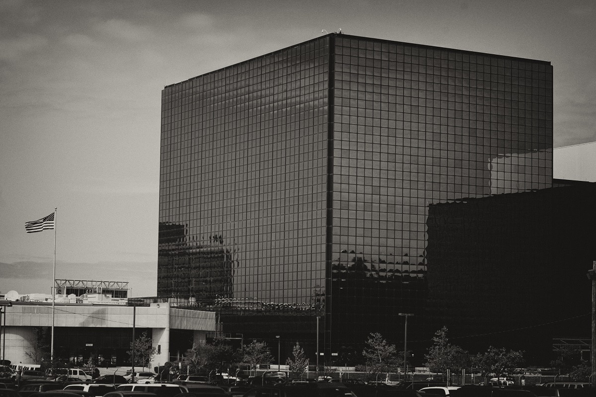 An exterior view of the National Security Agency (NSA) headquarters in Fort Meade, Maryland outside Washington, DC. The NSA is the central producer and manager of signals intelligence for the United States. It operates under the jurisdiction of the Department of Defense and reports to the Director of National Intelligence. (Photo by Brooks Kraft LLC/Corbis via Getty Images)