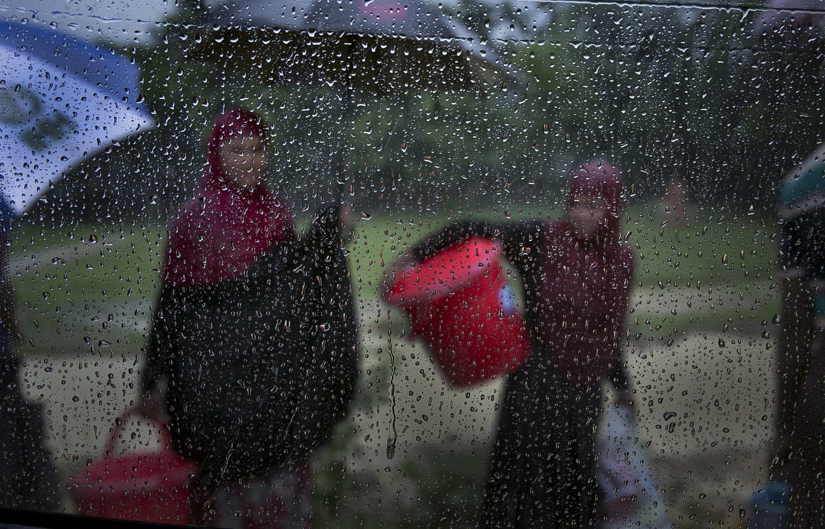UN Women Asia and the PacificFollow Bangladesh, 2019 - Humanitarian response, Rohingya refugee crisis Women are seen outside of Balukhali Rohingya refugee camp in Cox's Bazar, Bangladesh.     Photo: UN Women/Allison Joyce