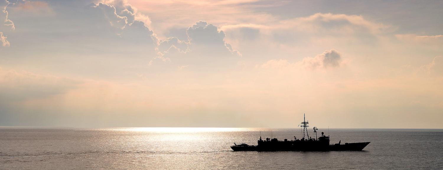 HMAS Newcastle at sea (Photo: Department of Defence)