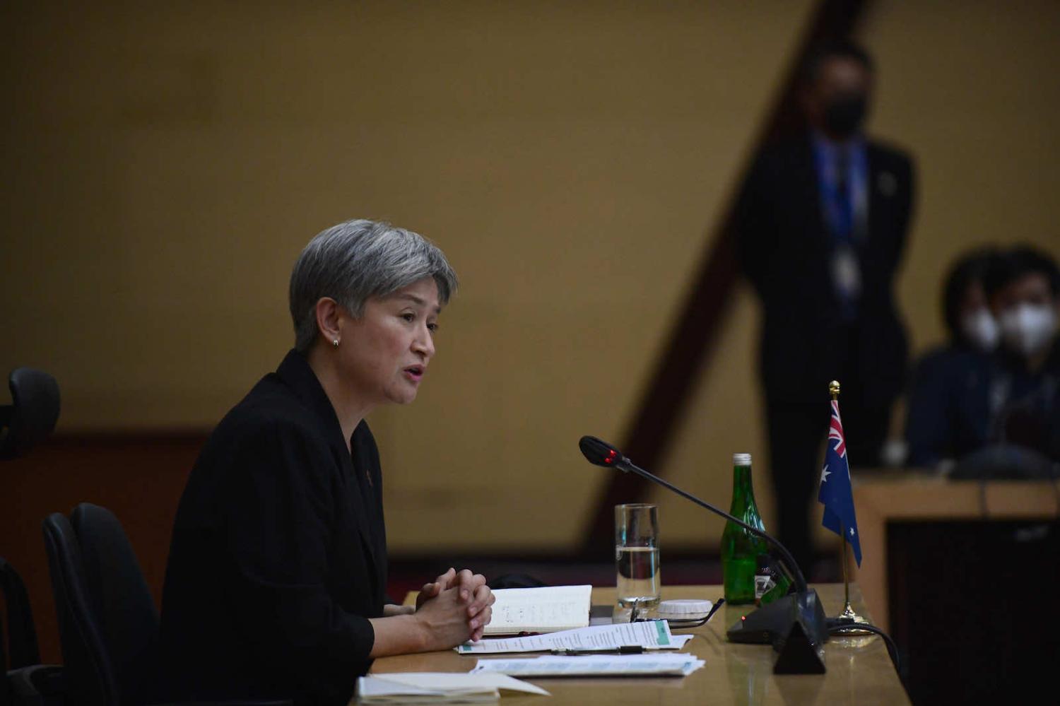 Foreign Minister Penny Wong meets the Committee of Permanent Representatives to ASEAN in Jakarta in June (Kusuma Pandu Wijaya/ASEAN Secretariat)
