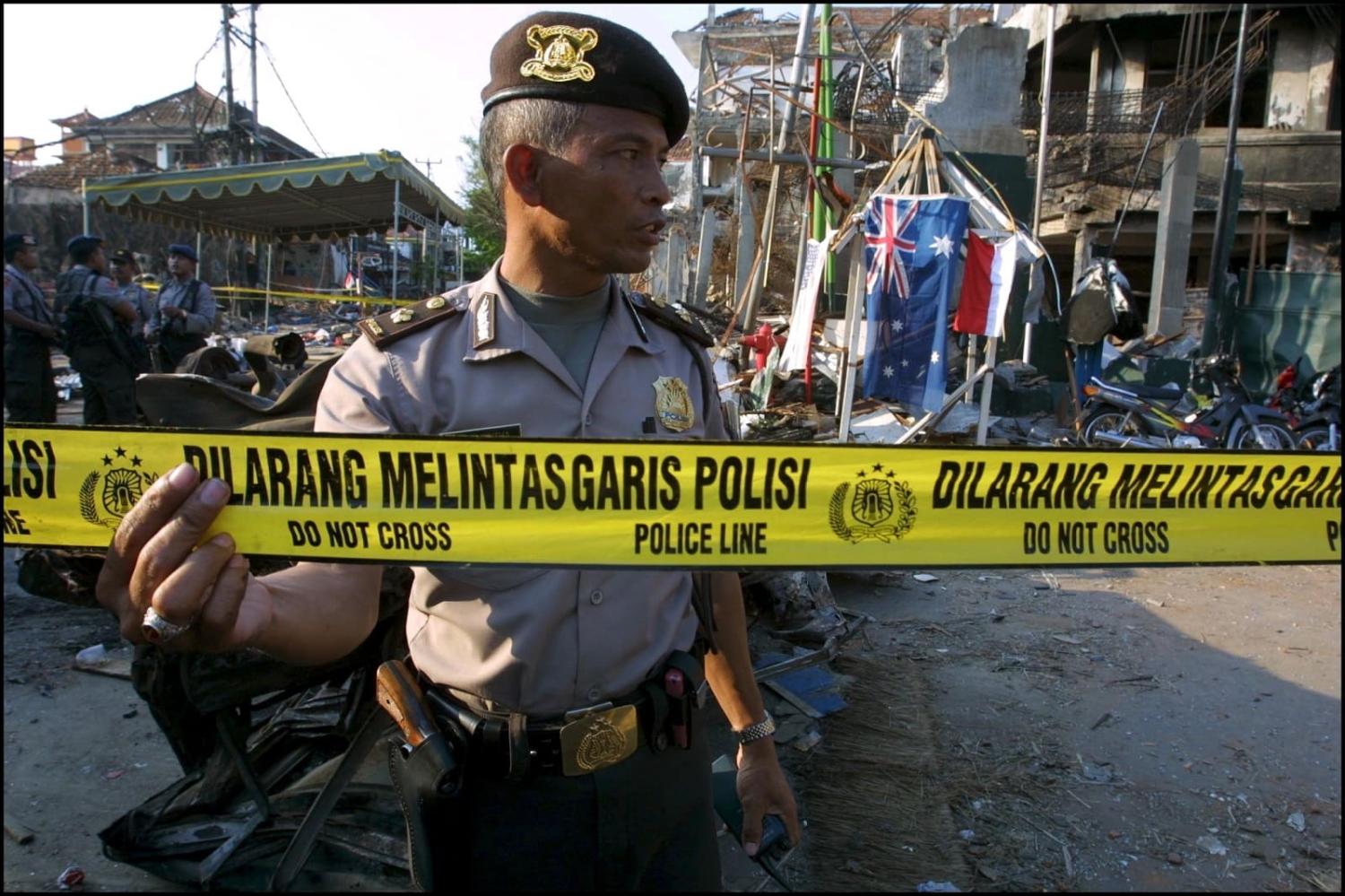 The Sari Club In Kuta, Bali, was destroyed by a car bomb attack in which 202 people died on 12 October 2002 (Patrick Aventurier/Gamma-Rapho via Getty Images)