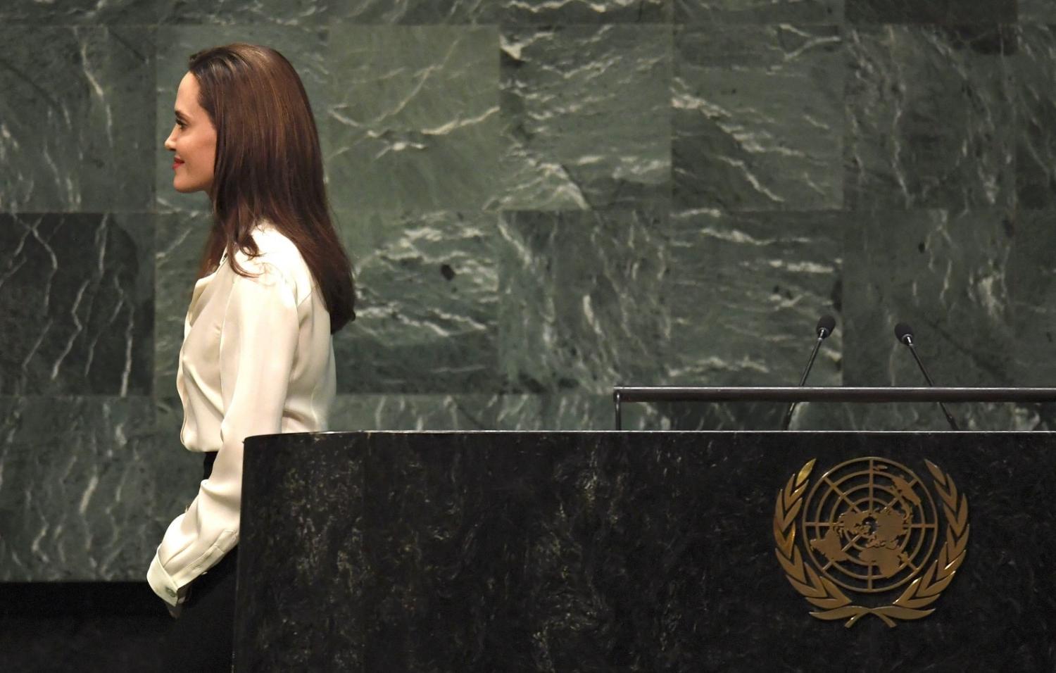 Actor and UN Refugee Agency Special Envoy Angelina Jolie stepped down from her role in December 2022 (Timothy A. Clary/AFP via Getty Images)