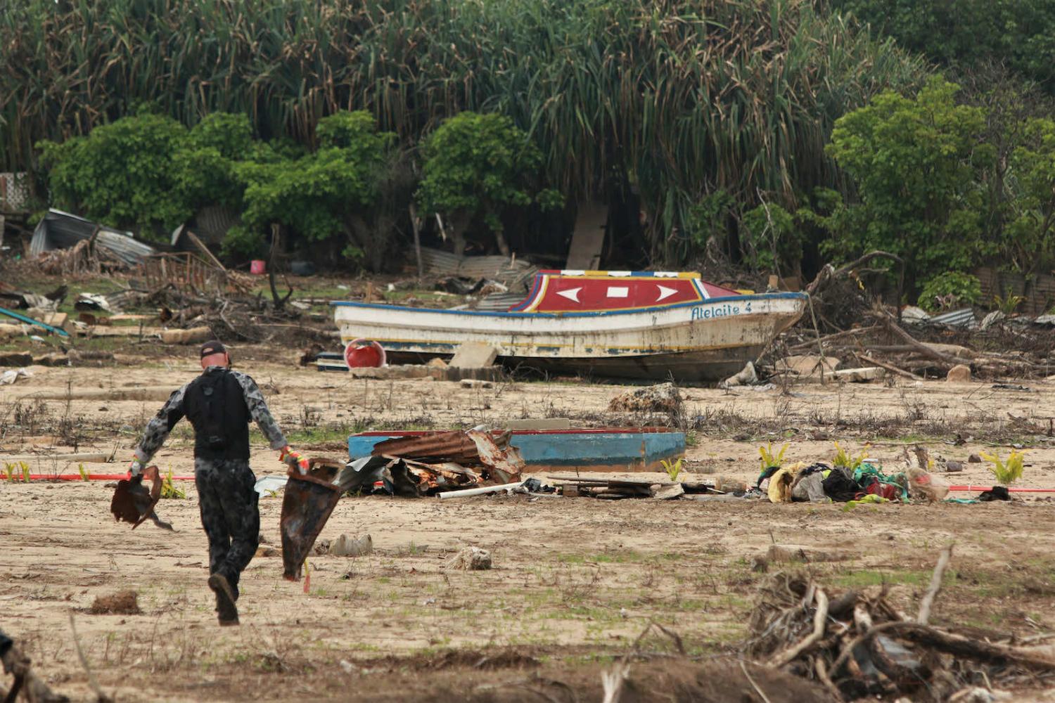 Nomuka Island, Tonga, following the January tsunami (Defence Department)
