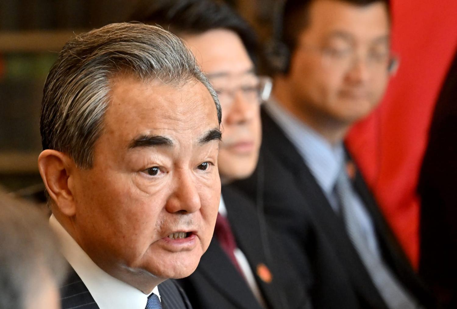Turbulent political atmospherics have clouded Wang Yi’s tour in Europe (Attila Kisbenedek/AFP via Getty Images)