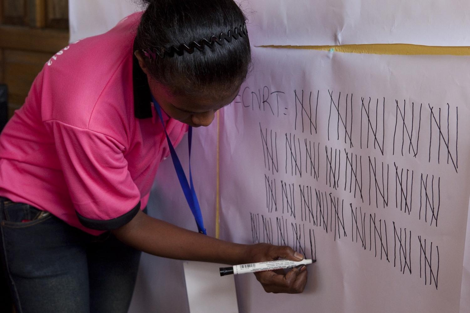 Vote counting begins during parliamentary elections in 2012 in the country’s first election without UN assistance (Pamela Martin/Getty Images)