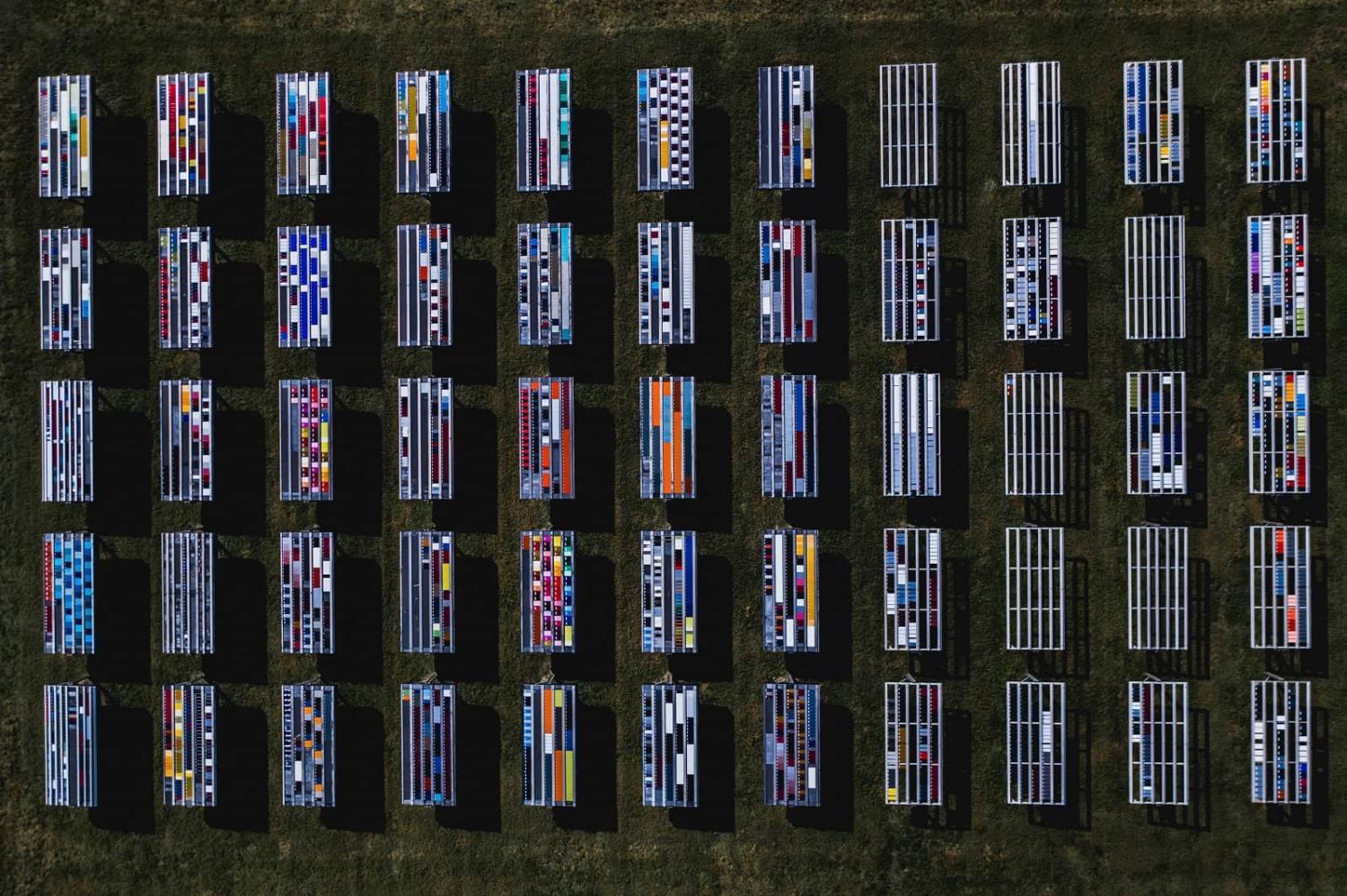 Solar panels photographed by drone, Florida, United States (Getty Images)