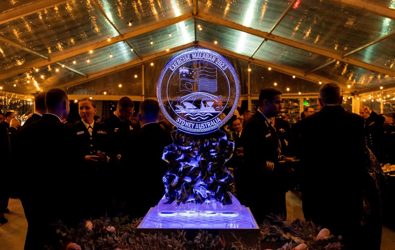 The opening ceremony for Exercise Malabar 2023 at Fleet Base East, Sydney, 11 August (Jasmine Moody/Defence Department)