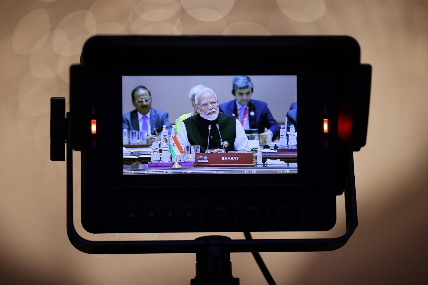 Indian Prime Minister Narendra Modi at the final session of the G20 Summit on 10 September 2023, New Delhi (Dan Kitwood/Getty Images)