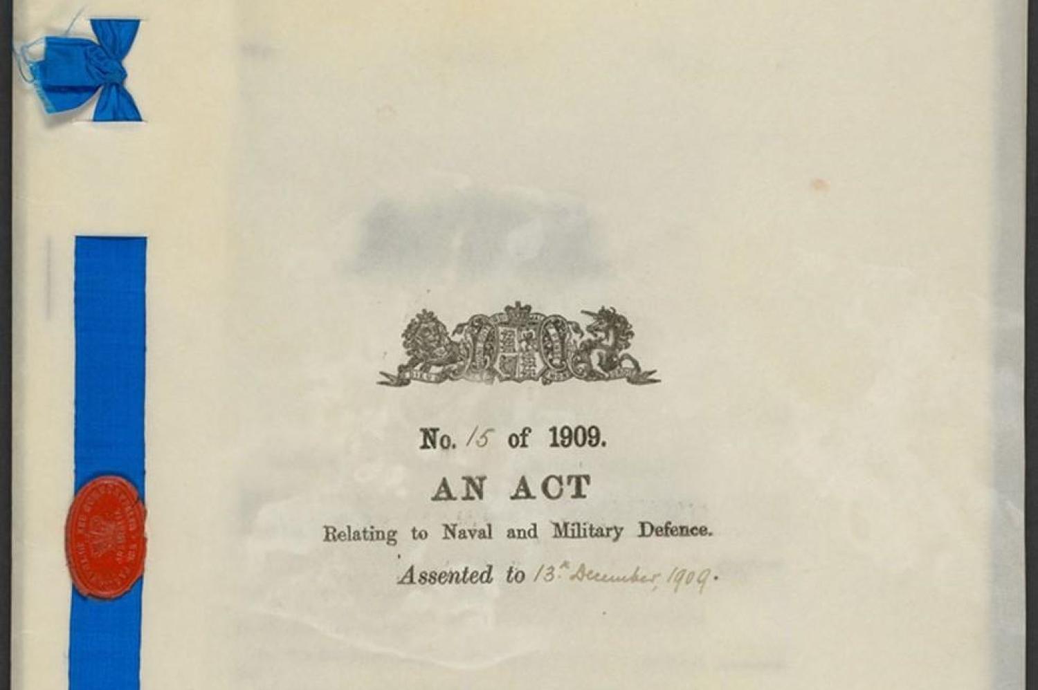 The Defence Act 1909 prevented people "not substantially of European origin or descent" from enlisting in wartime, however during the First World War medical officers did not always abide by the law (NAA A1559, 1909/15)