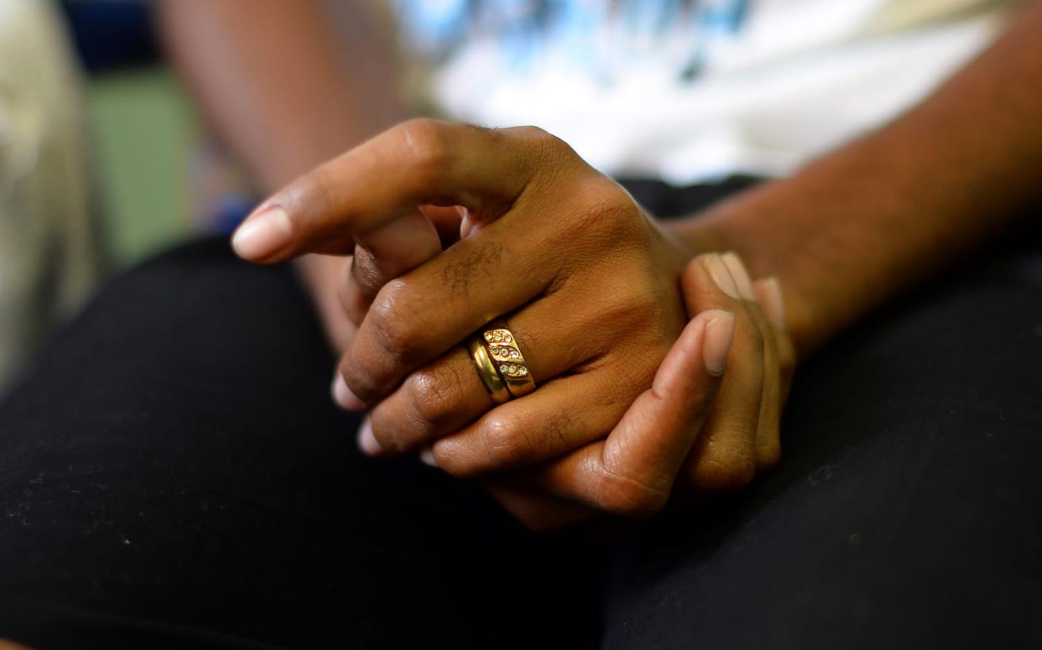 At a women’s shelter in Port Moresby (Saeed Khan/AFP via Getty Images)