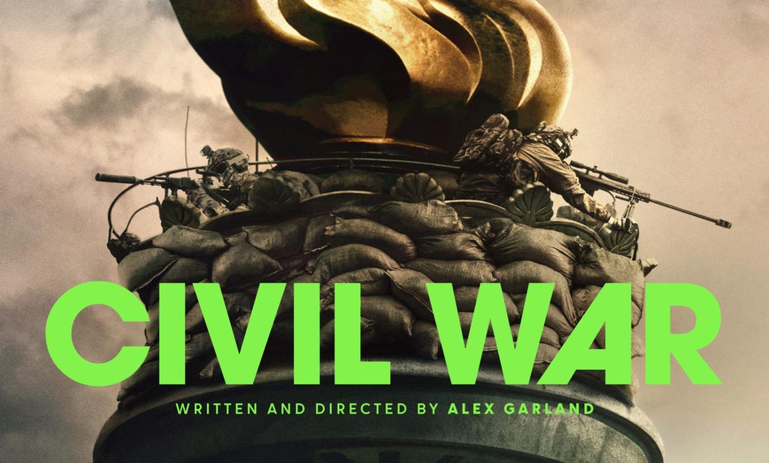 Teaser poster for Civil War, from A24 studio