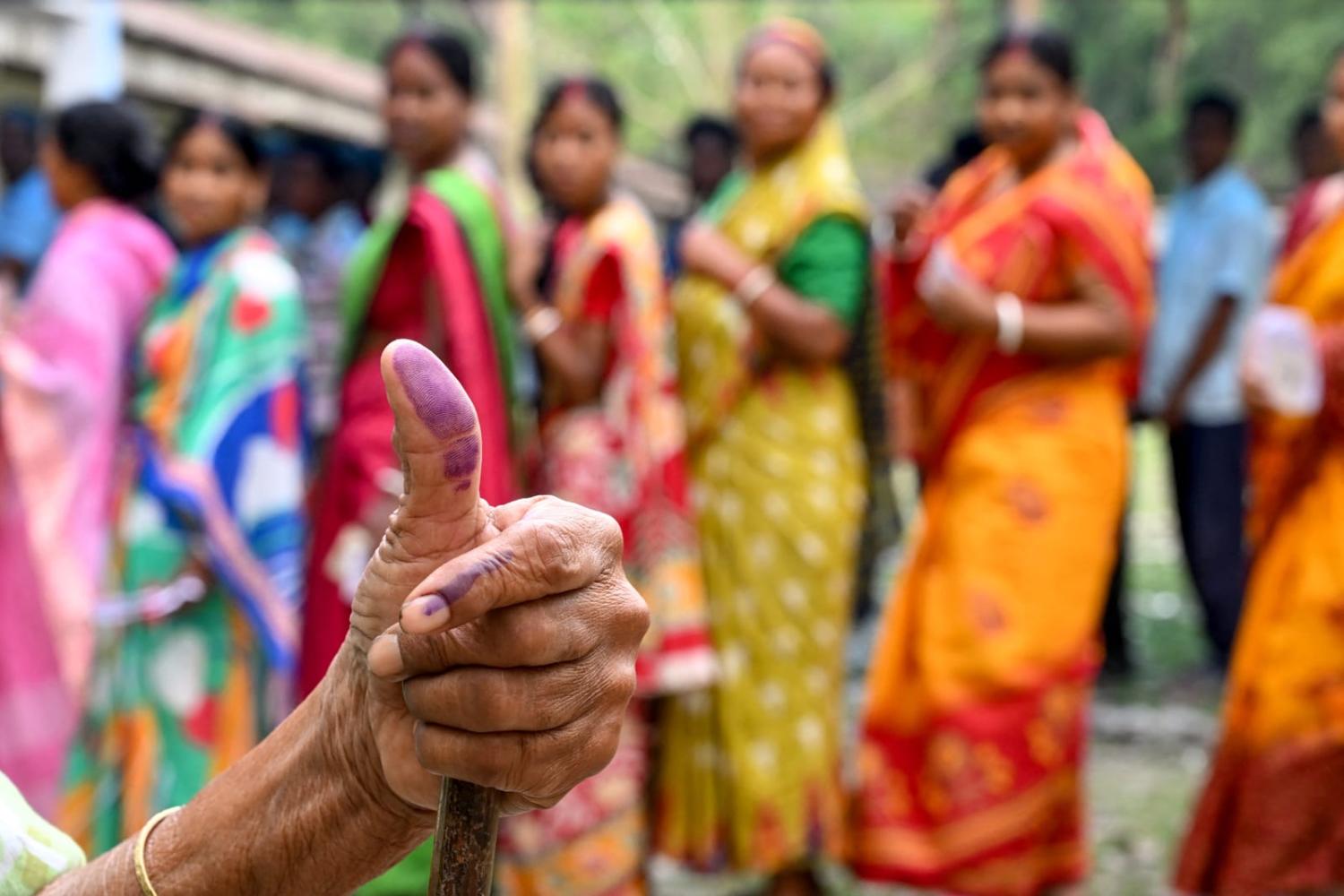 Conducting an election with a voter base of more than twice the population of the European Union requires significant logistical prowess (Dibyangshu Sarkar/AFP via Getty Images)