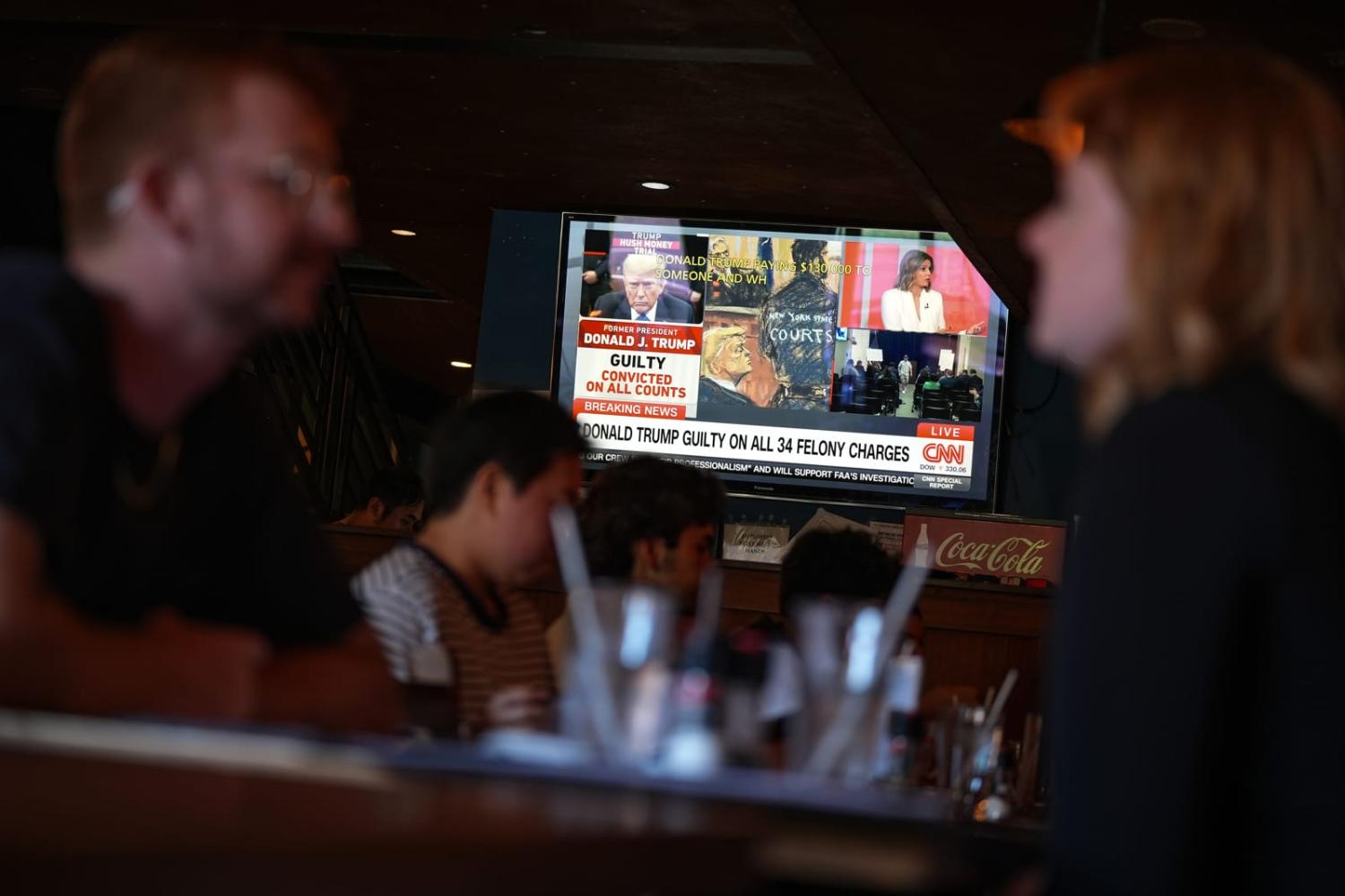 News after former US president Donald Trump was found guilty on all 34 counts in his criminal trial on 30 May (Andrew Harnik/Getty Images)