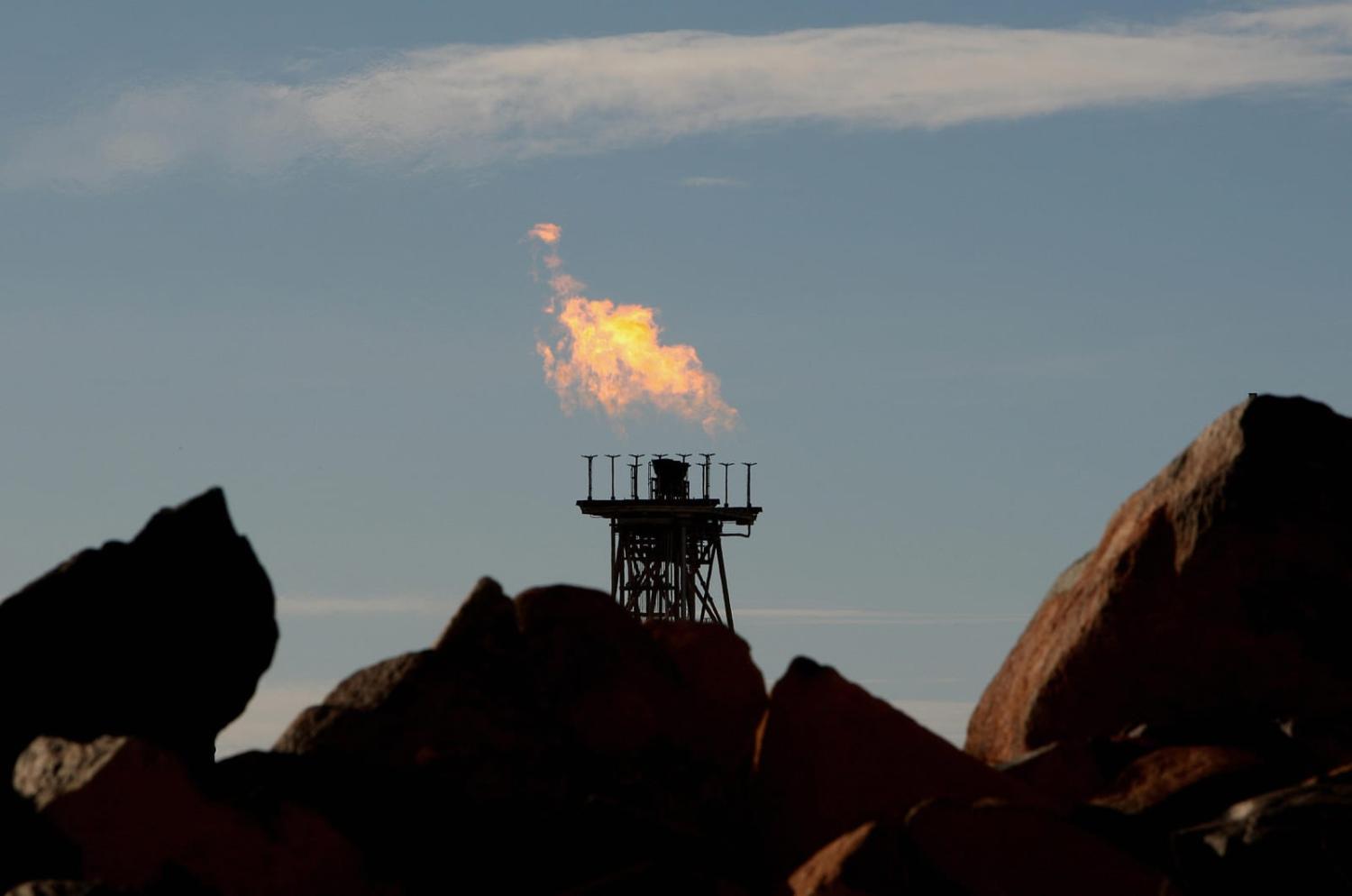 The Woodside operated North West Shelf Venture, Burrup Peninsula, Western Australia (Greg Wood/AFP via Getty Images)