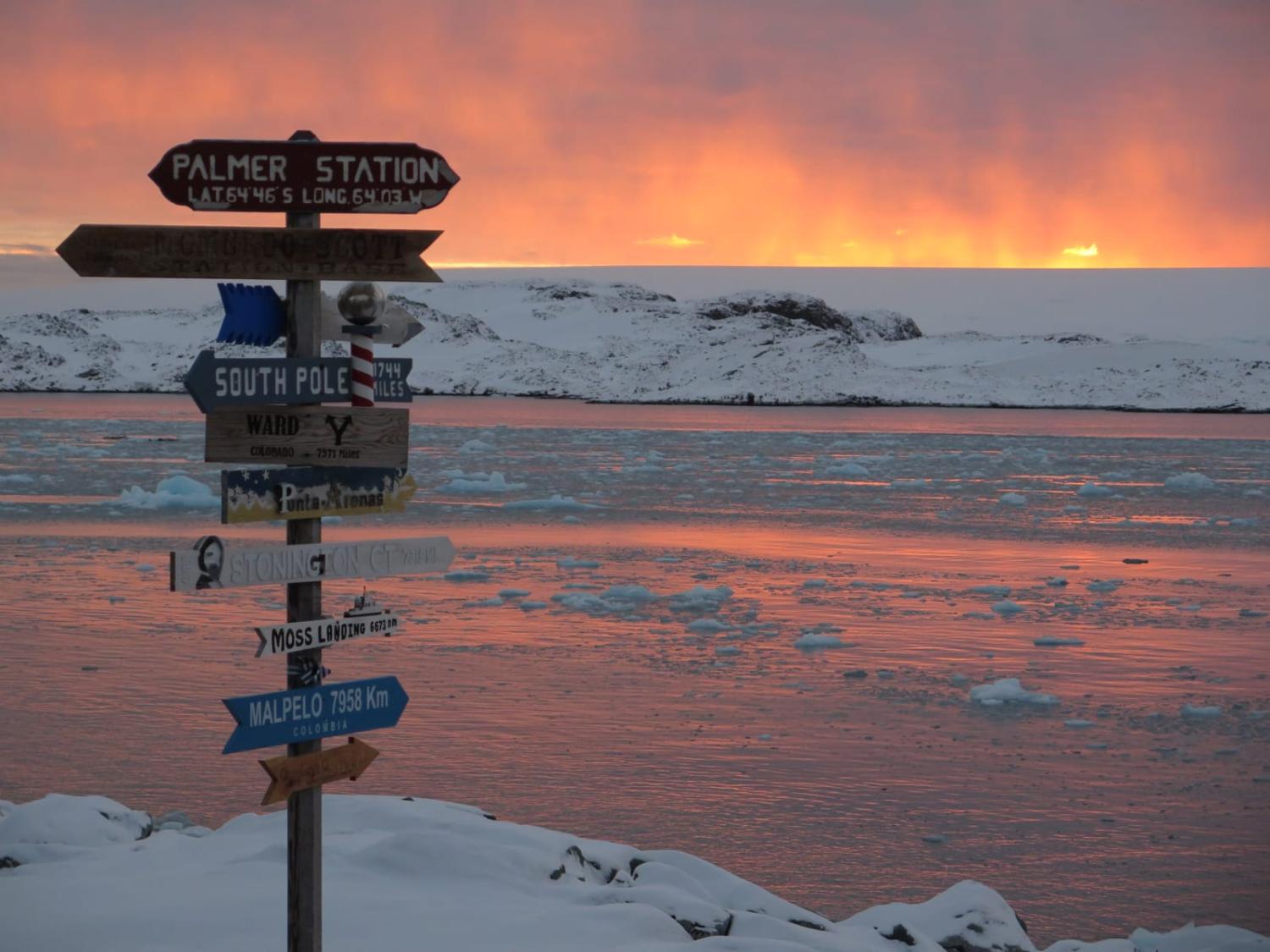 Palmer Station, across Marr Piedmont Glacier (Ken Keenan/US National Science Foundation)