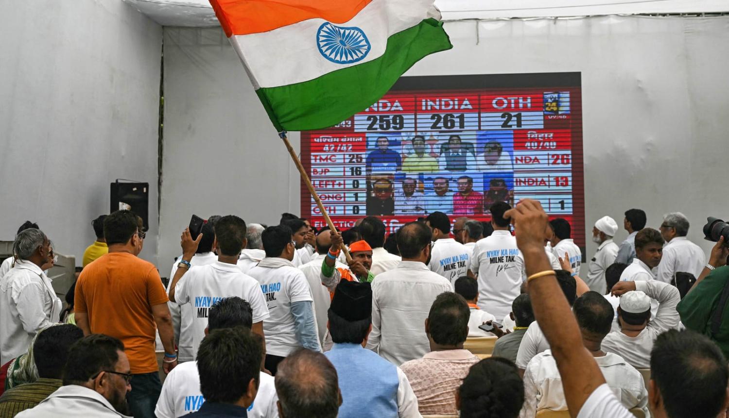 Watching the count (Arun Sankar/AFP via Getty Images)