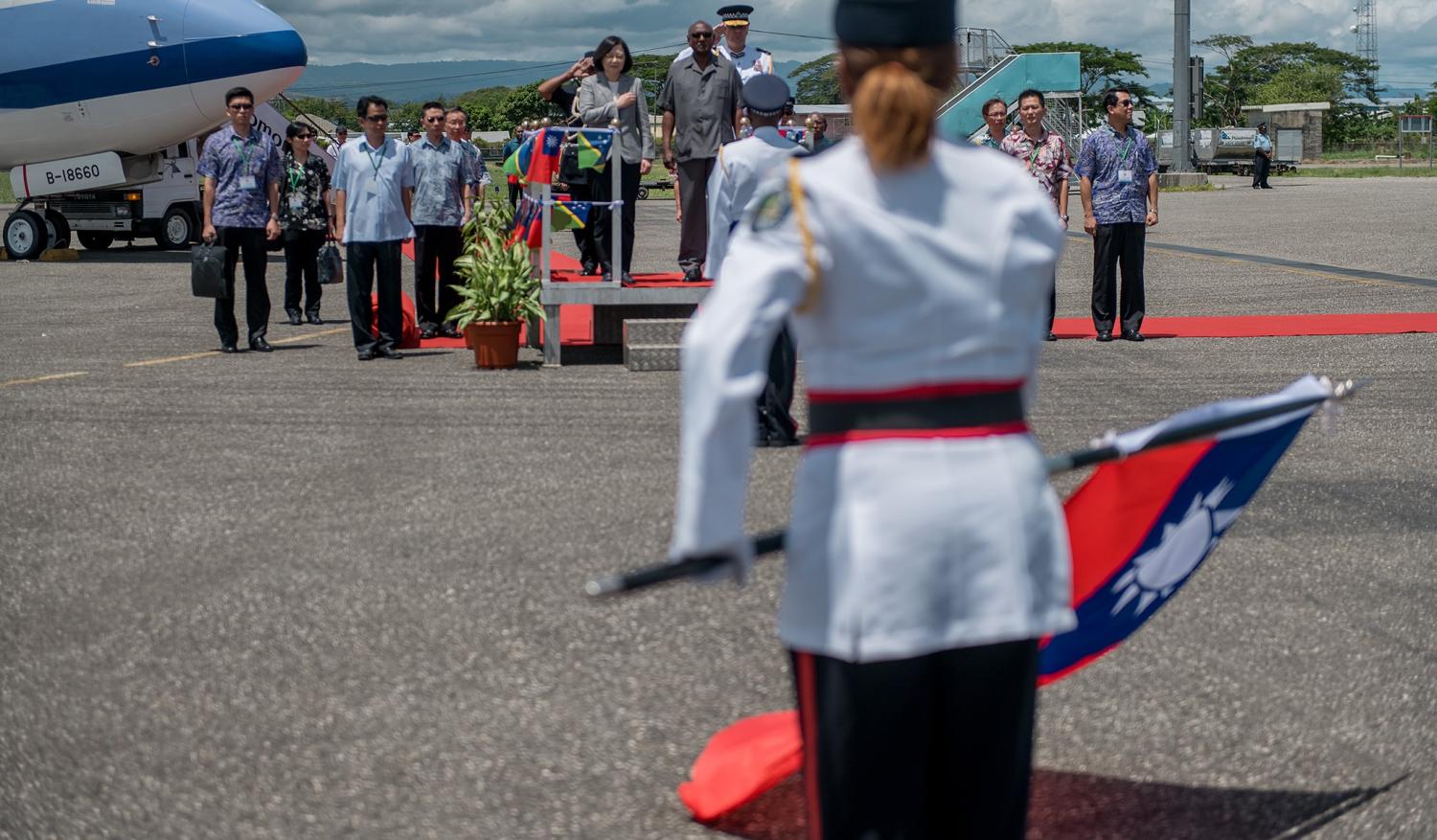 Taiwan's President Tsai Ing-wen arrives in Solomon Islands in November (Photo: Taiwan Presidential office/Flickr)