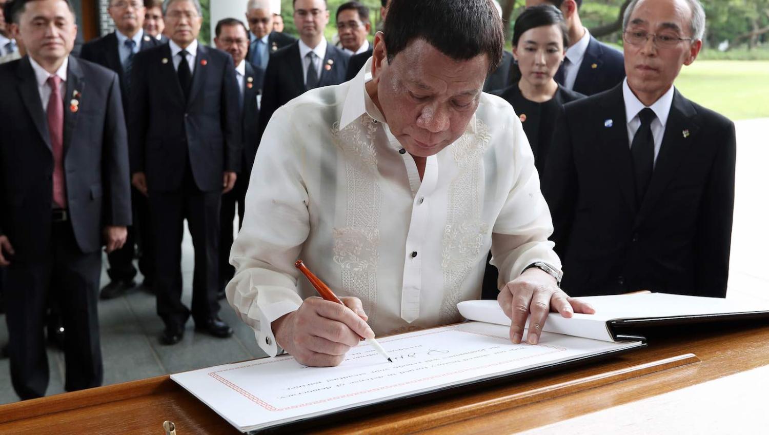 Philippines President Rodrigo Duterte during a visit this month to South Korea (Photo: KoreaNet/Flickr)