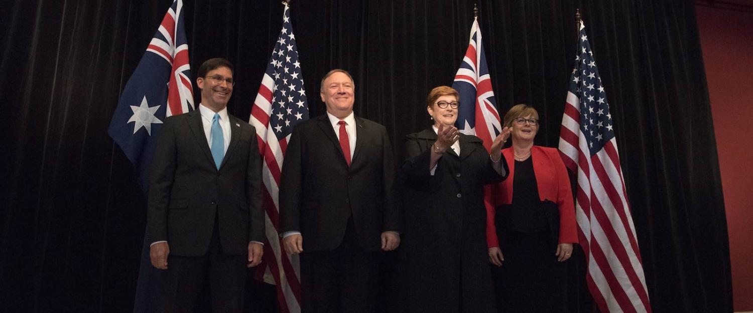 Sunday's AUSMIN talks brought an invitation for Australia to join a US coalition maritime protection force. (Photo: US Secretary of Defense/Flickr)