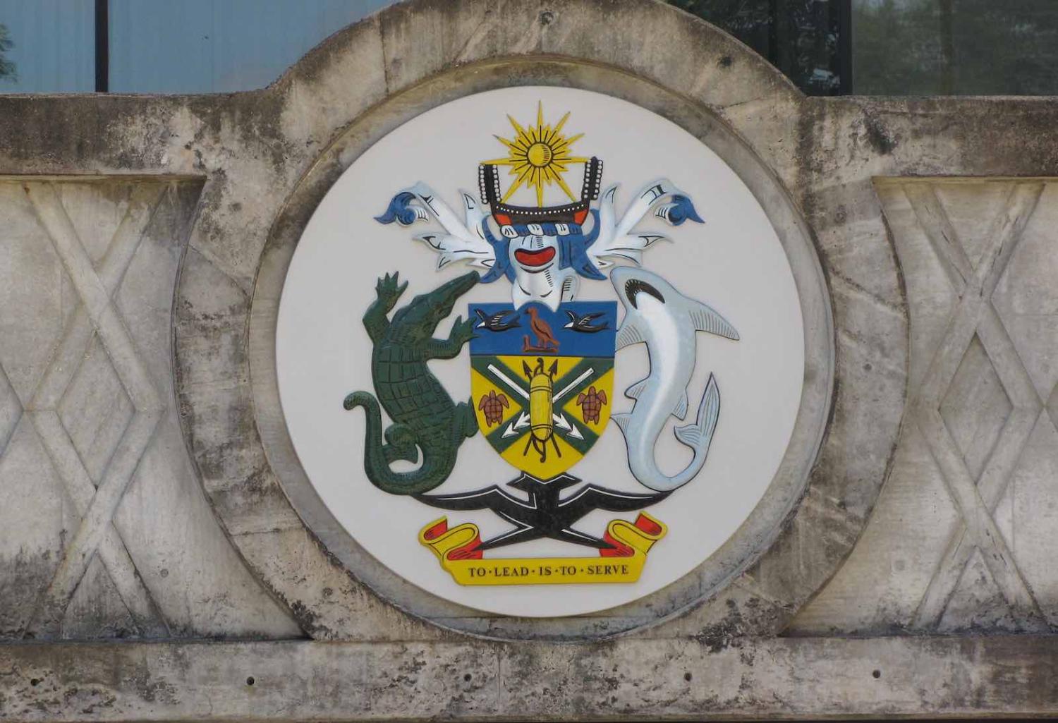 Coat of arms of Solomon Islands at the parliament in Honiara (Christopher John SSF/Flickr)