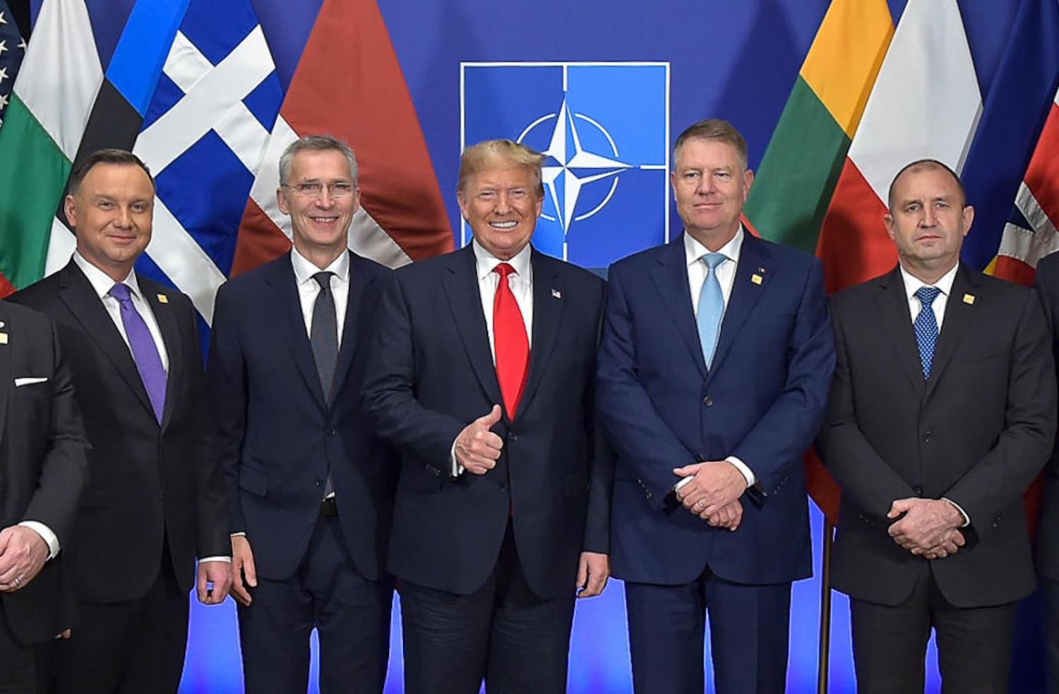 A working lunch including Poland’s President Andrzej Duda, NATO Secretary General Jens Stoltenberg, US President Donald Trump, Romanian President Klaus Werner Iohannis, Bulgarian President Rumen Radev (Photo: NATO/Flickr)