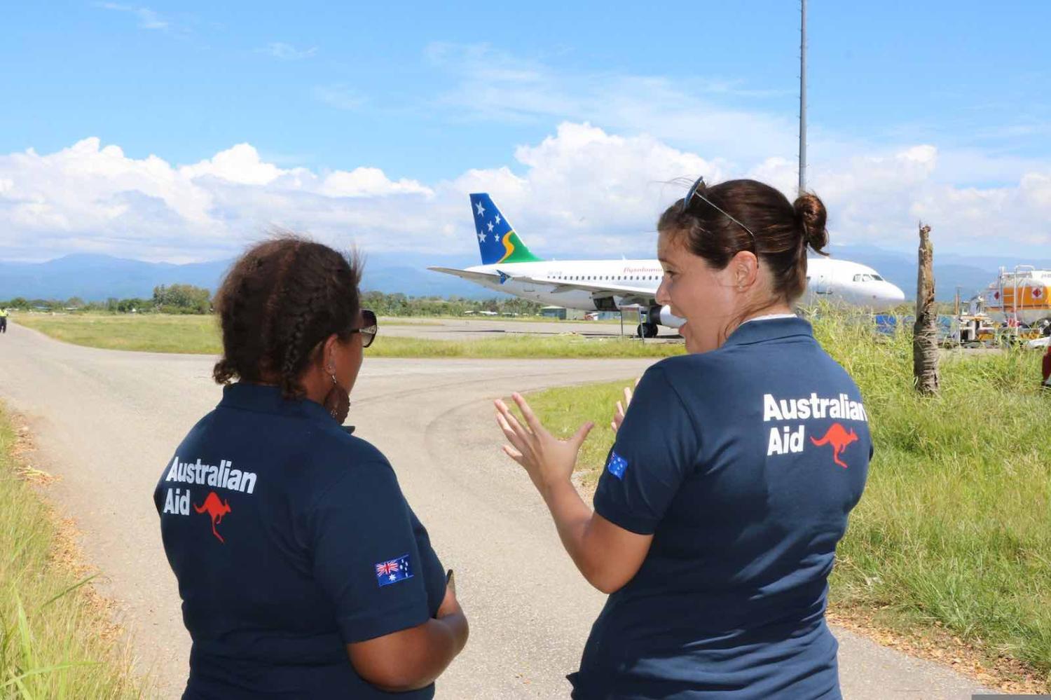 An Australian funded Covid-19 support package arrives in Solomon Islands last month (DFAT/Flickr)