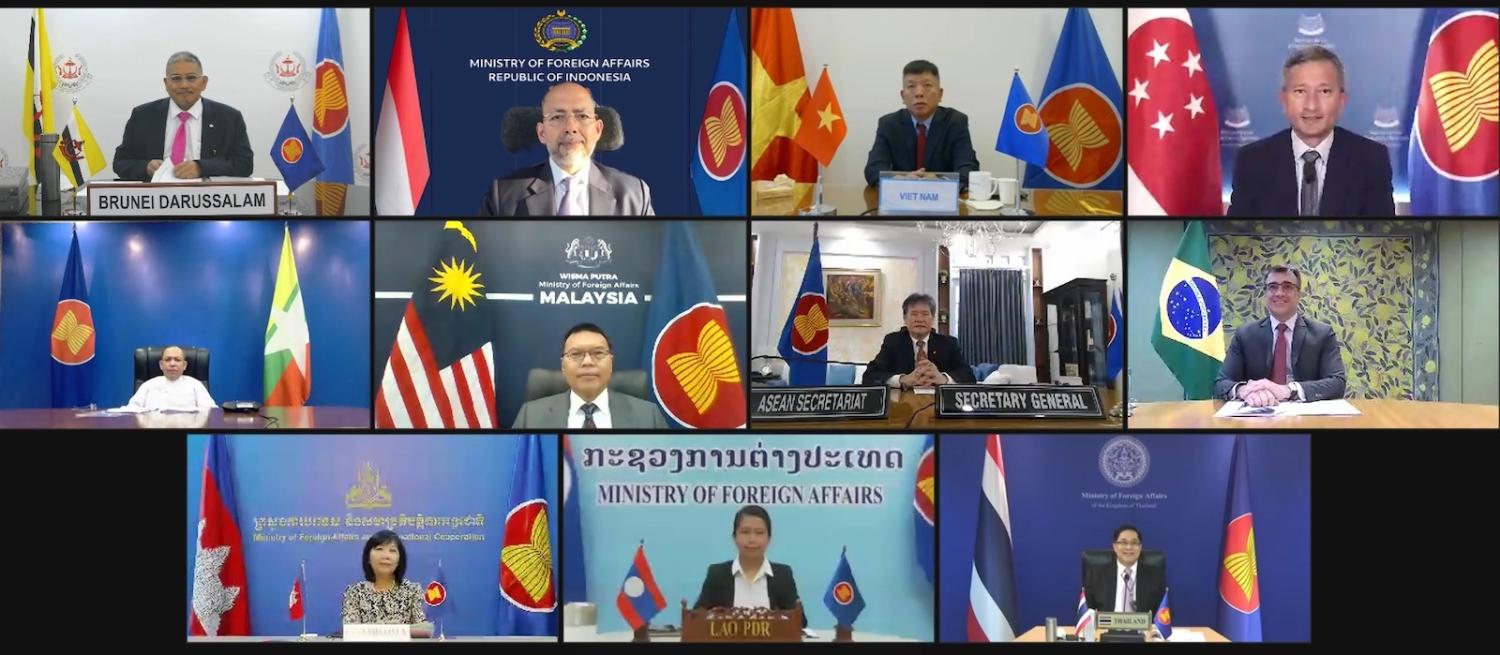 A screenshot of the ASEAN Brazil Open Ended Trioka Dialogue in August (Ministério das Relações Exteriores/Flickr)