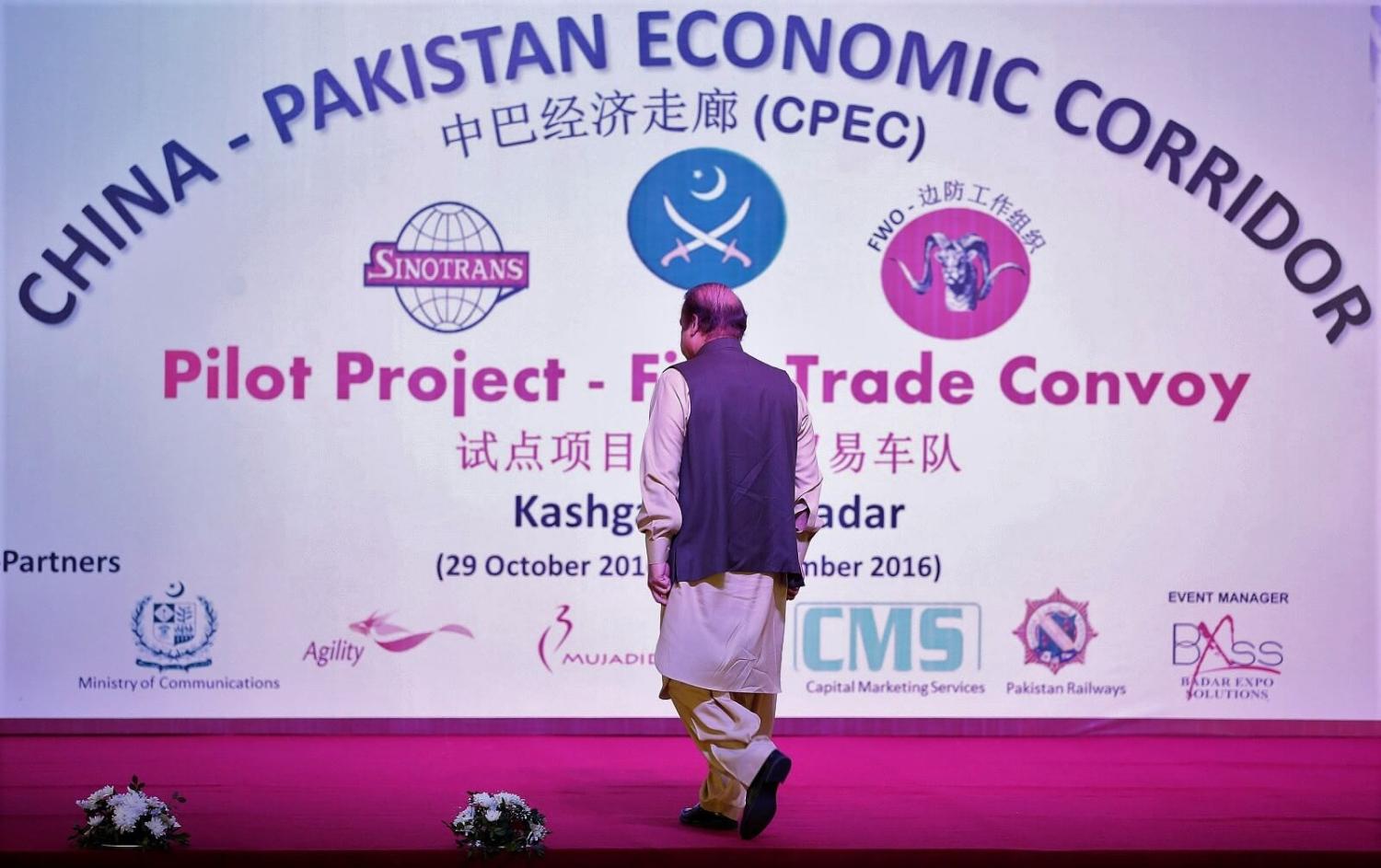 Prime Minister of Pakistan Nawaz Sharif at a ceremony in Gwadar port, 2016 (Photo: Metin Aktas via Getty)