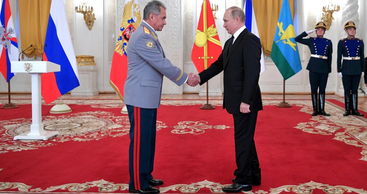 Russian Defence Minister Sergei Shoigu with President Vladimir Putin in December (Photo: Kremlin.ru)