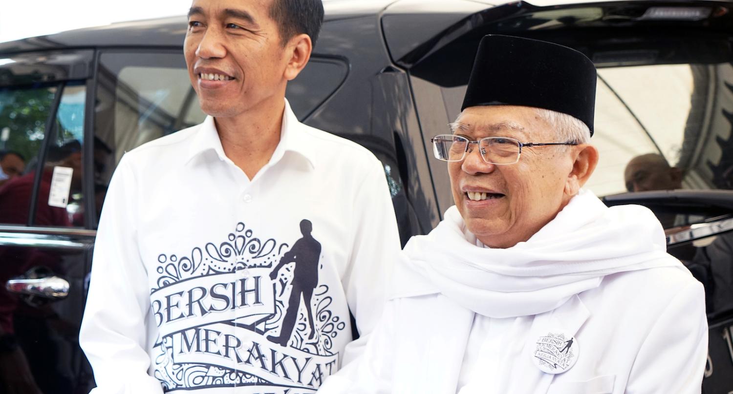 Joko Widodo and Ma'ruf Amin (Photo: Dimes Ardian via Getty)