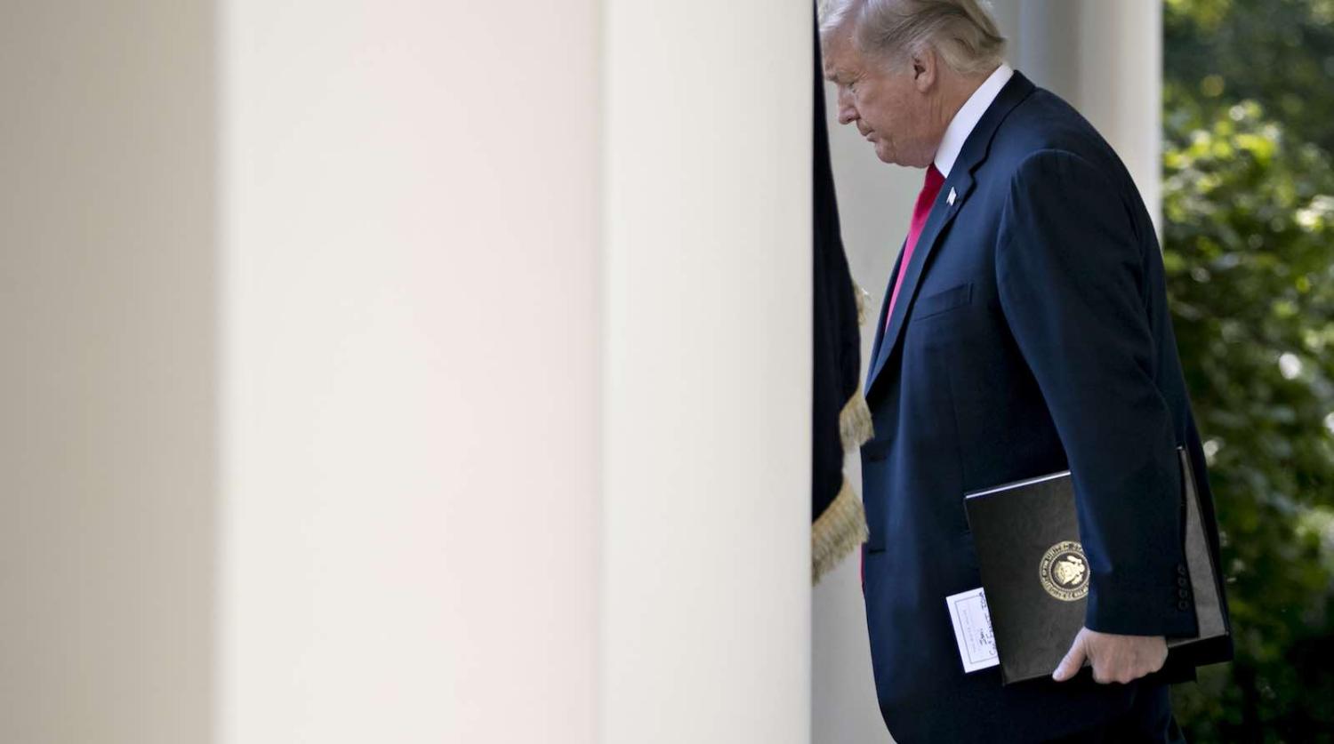 US President Donald Trump prepares to speak on the US-Mexico-Canada Agreement, or USMCA, on Monday (Photo: Andrew Harrer via Getty)