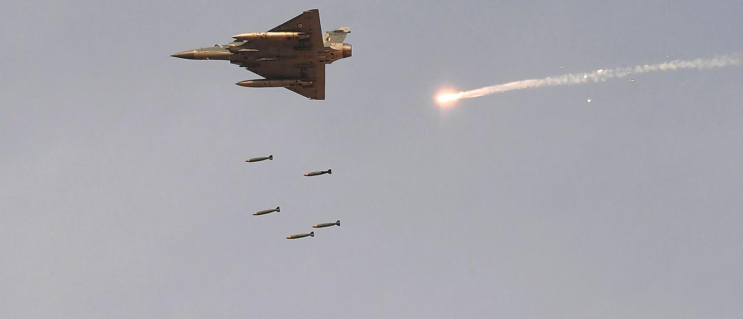 An Indian Air Force Mirage-2000 fighter of the type said to have bombed near Balakot during a training exercise in February (Photo:  Prakash Singh via Getty)
