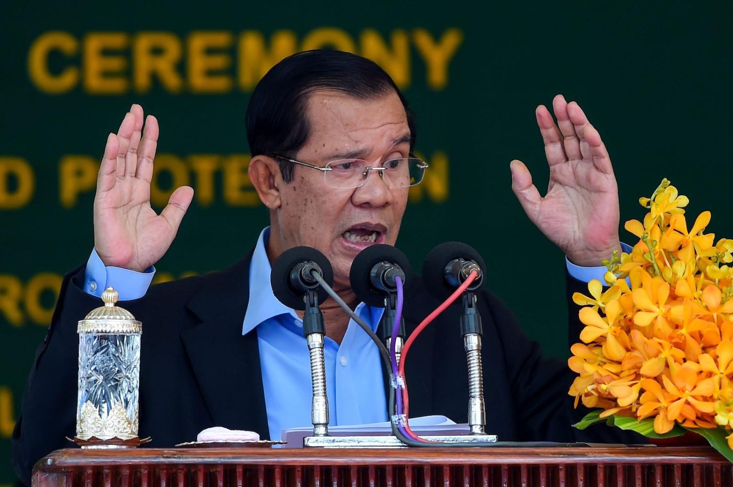 Cambodian Prime Minister Hun Sen (Photo: Tang Chhin Sothy via Getty)