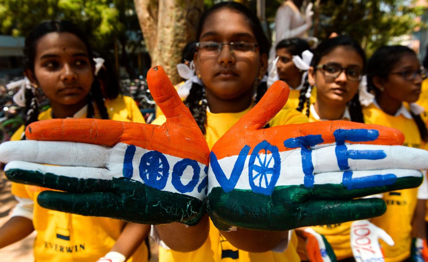 With two-thirds of India’s population under 35, their votes could well sway the outcome (Photo: Arun Sankar via Getty)