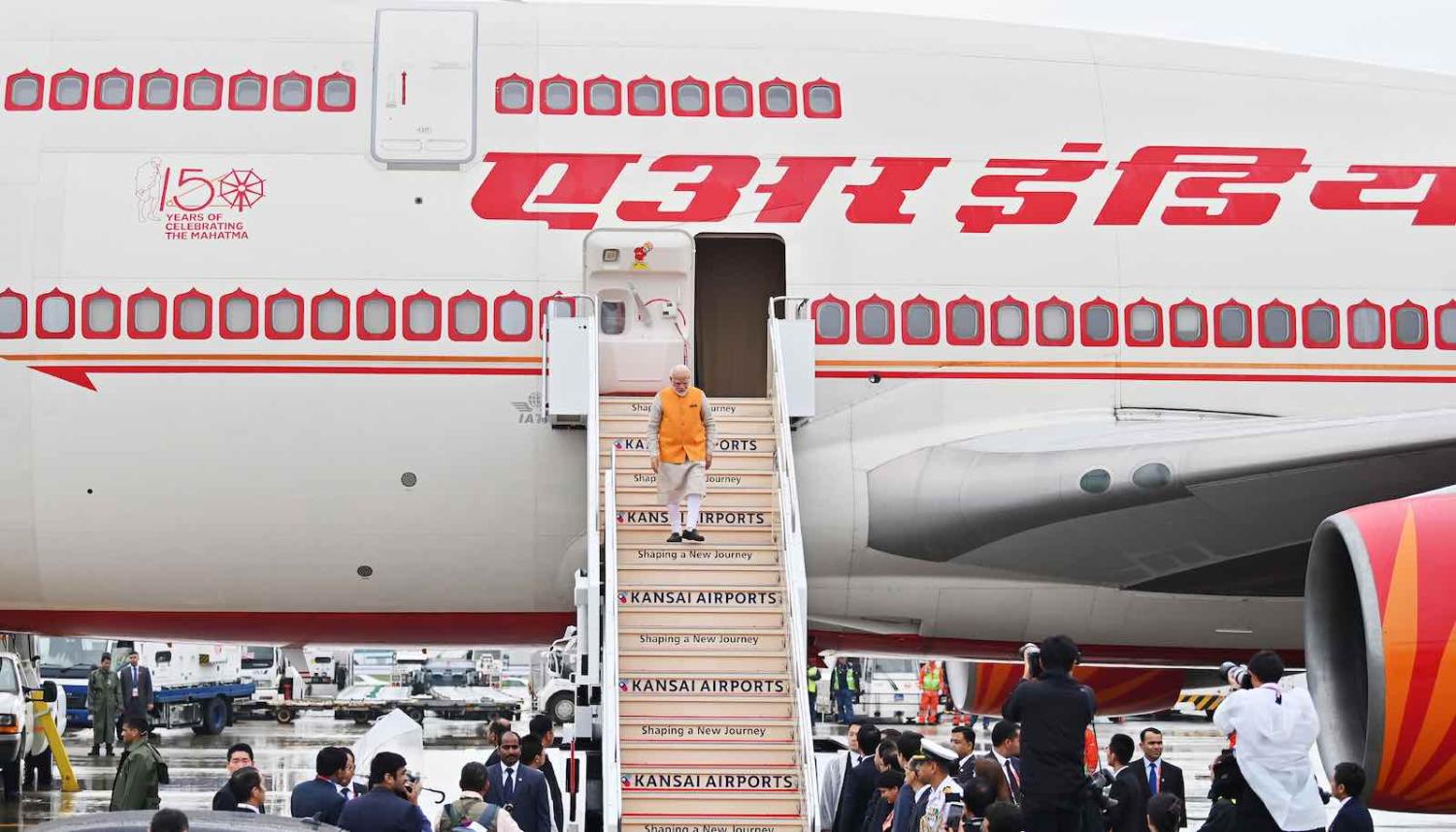 Indian PM Narendra Modi arrives for the G20 Summit in Osaka, Japan, 27 June 2019 (Photo: Charly Triballeau via Getty)