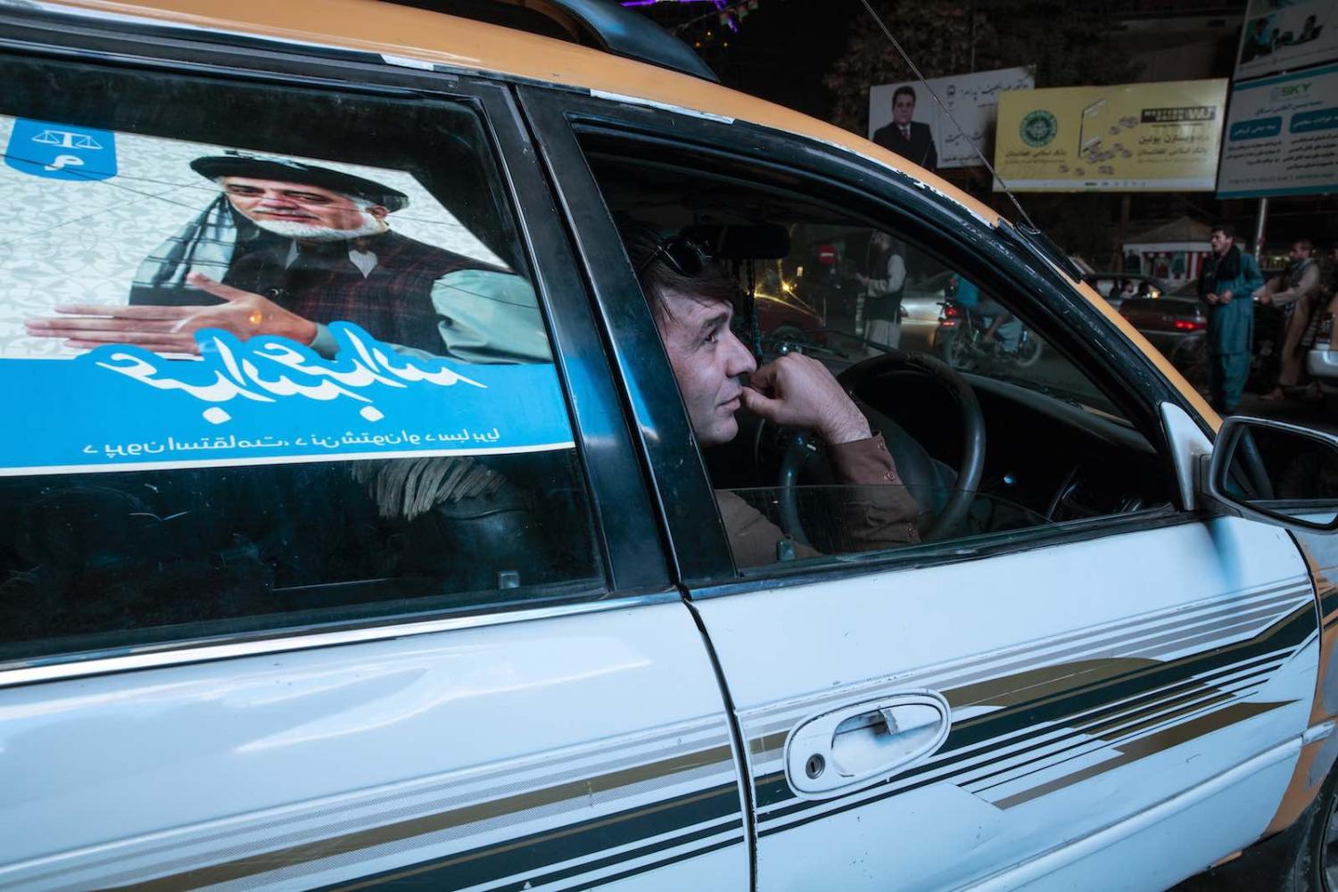 Campaign billboards in Kabul’s streets in the lead-up to 28 September elections (Photo: Paula Bronstein/Getty Images)