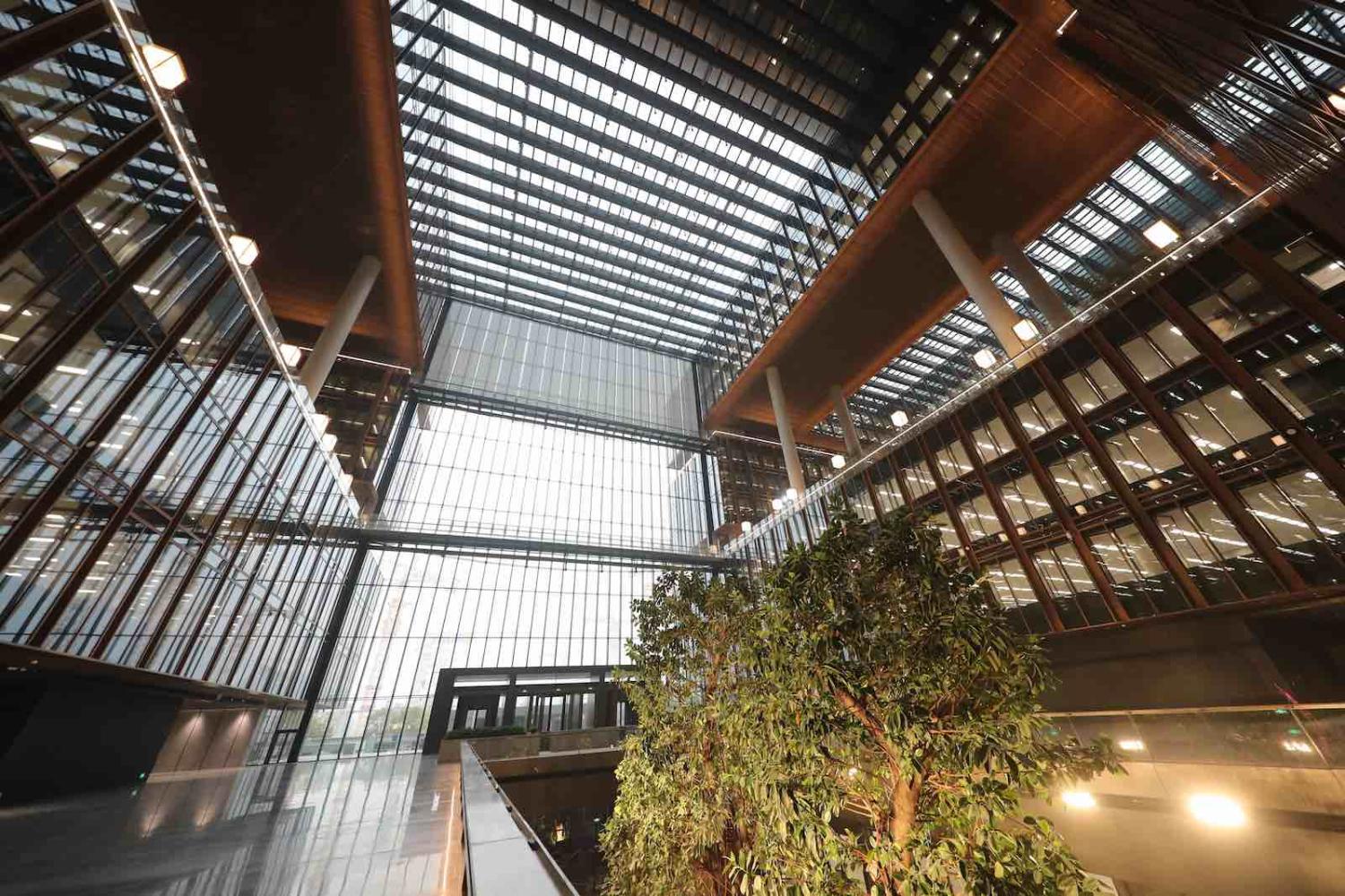 The new headquarters building of AIIB, officially opened in October in Beijing (Photo: Dong Yiming/VCG via Getty Images)