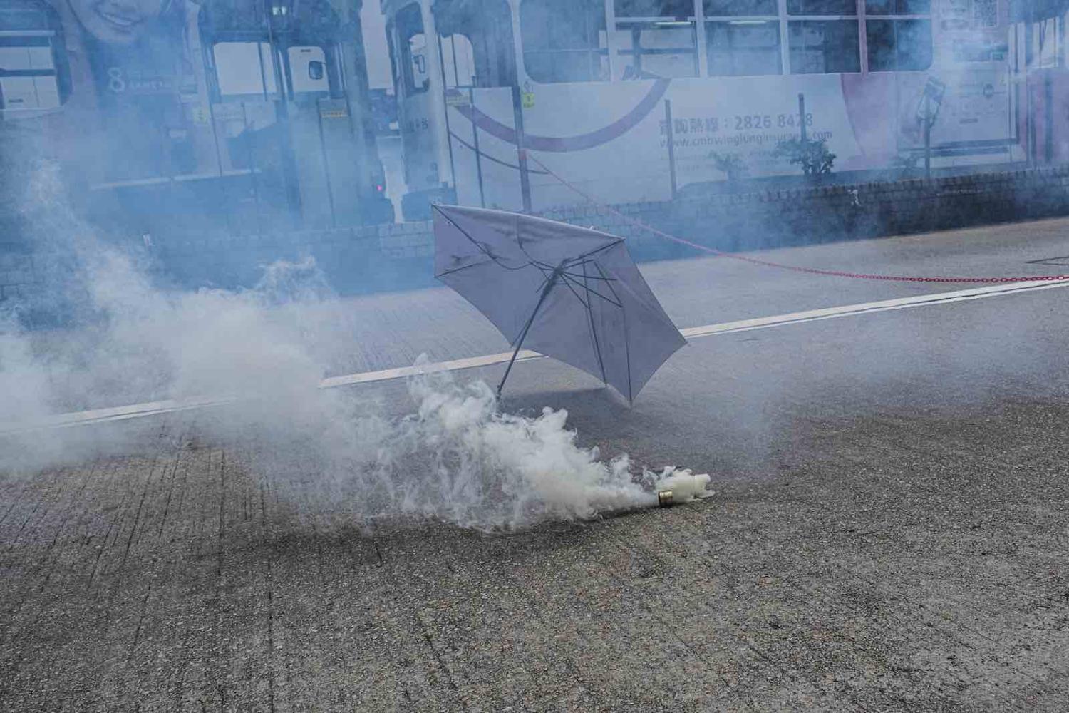 Aftermath of a street protest on 24 May in Hong Kong (Keith Tsuji/SOPA Images/LightRocket via Getty Images)