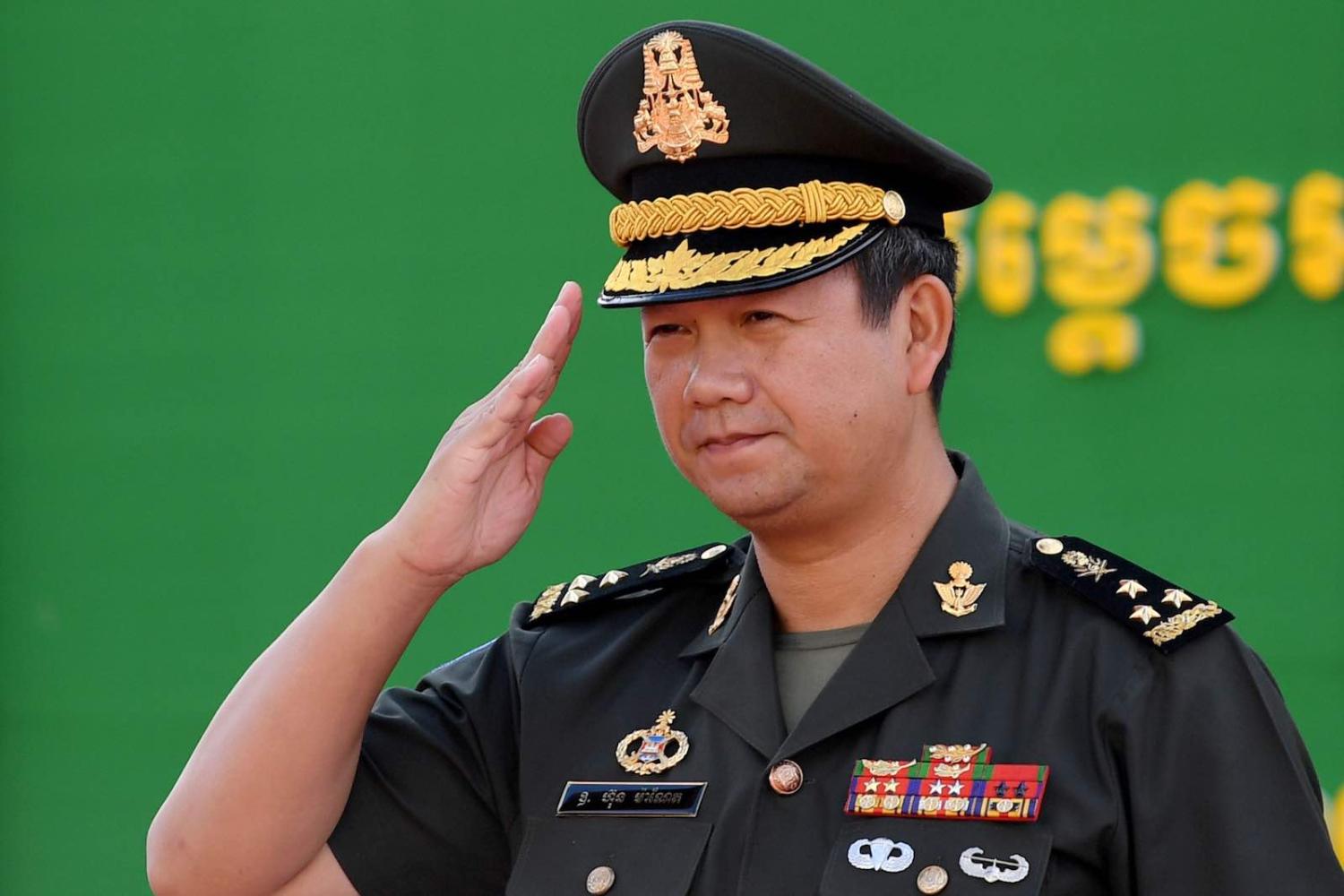 Hun Manet, Cambodian Armed Forces deputy commander-in-chief, and son of Prime Minister Hun Sun (Tang Chhin Sothy / AFP via Getty Images)
