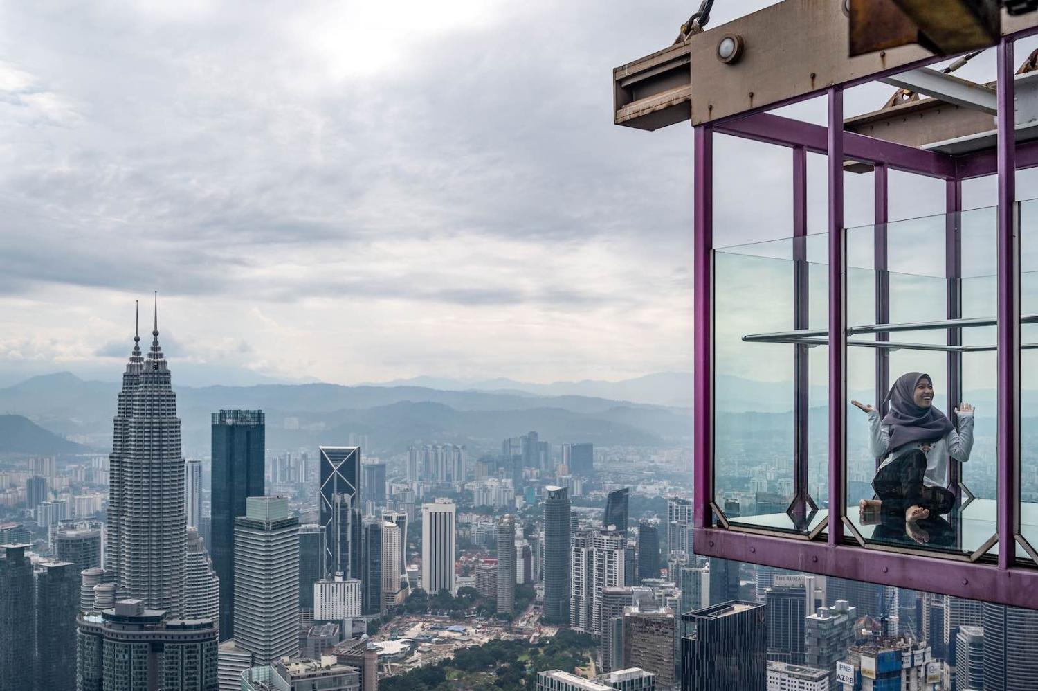 The view from Sky Box at KL Tower in Kuala Lumpur in July 2020 (Mohd Rasfan/AFP via Getty Images)