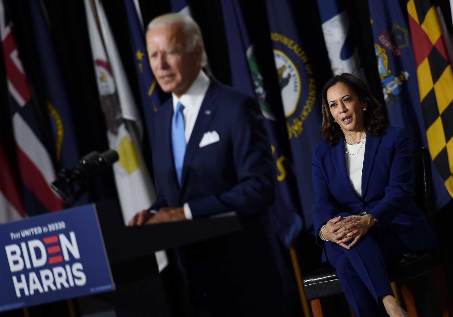 US Senator Kamala Harris evidently supports a return to a more traditional US foreign policy agenda (Olivier Douliery/AFP via Getty Images)