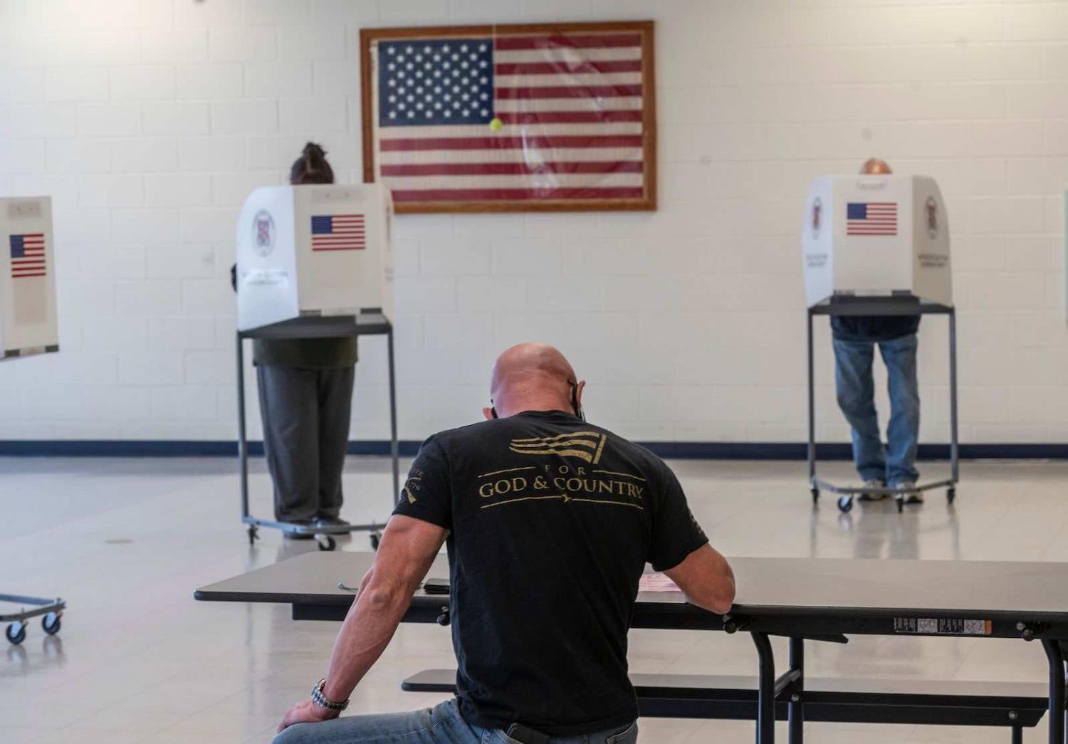 Election day, Leesburg, Virginia, United States, 3 November 2020 (Andrew Caballero-Reynolds/AFP via Getty Images)